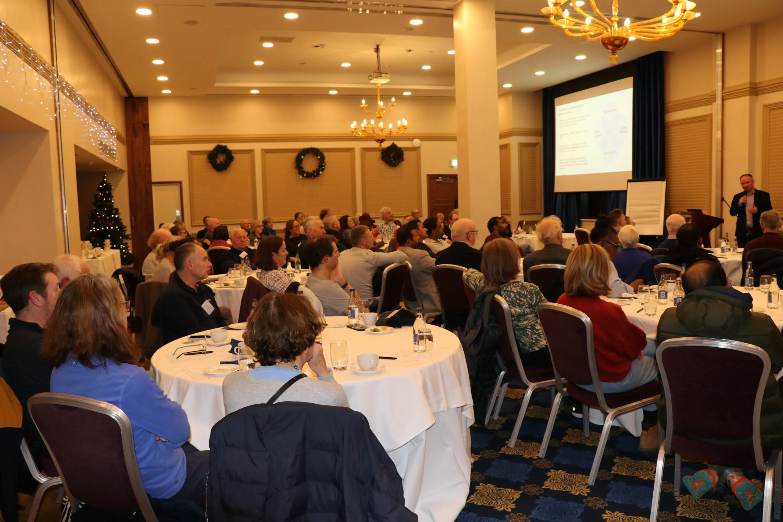 Group of people are listening a speaker at DLR PPN Autumn Plenary Meeting 2023